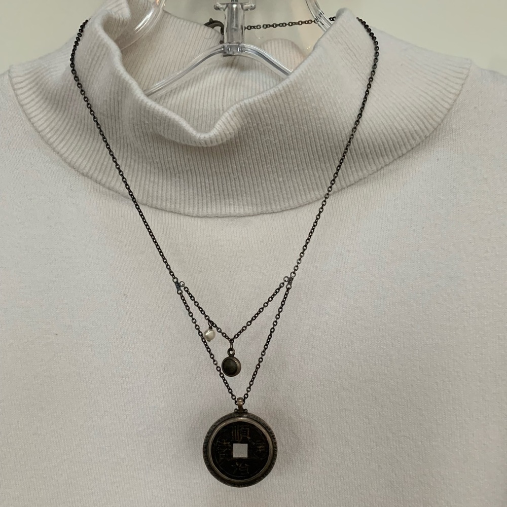 Silpada Sterling Brass Coin Necklace N1572